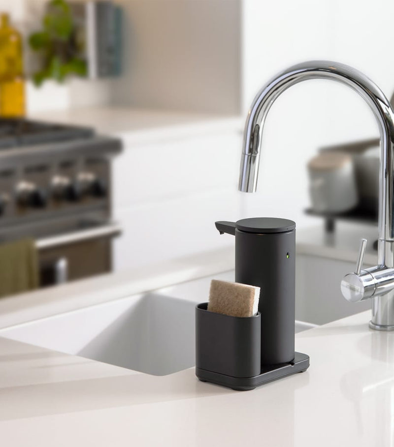 Simplehuman large sensor soap dispenser with caddy (British brand)