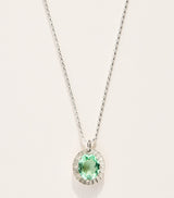 Harrods Bleu Burnham Sterling Silver and Sapphire Pleated Pendant Necklace- Buy online at McGrocer