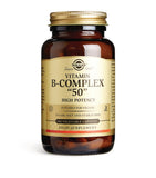 Solgar Vitamin B-Complex 50 High Potency supplement 100 capsules (British brand)