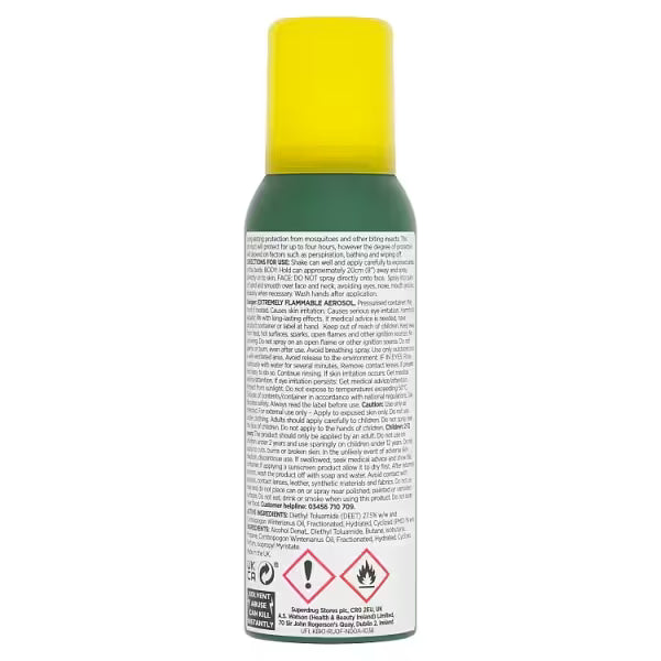 Superdrug Medium Strength Insect Repellent 125ml (British brand)