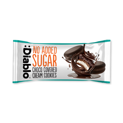 Holland & Barrett Diablo No Added Sugar Chocolate Covered Cream Cookies 34g- Buy online at McGrocer