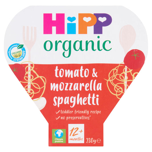 HiPP Organic Tomato & Mozzarella Spaghetti Toddler Tray Meal 1-3 Years 230g GOODS Sainsburys   