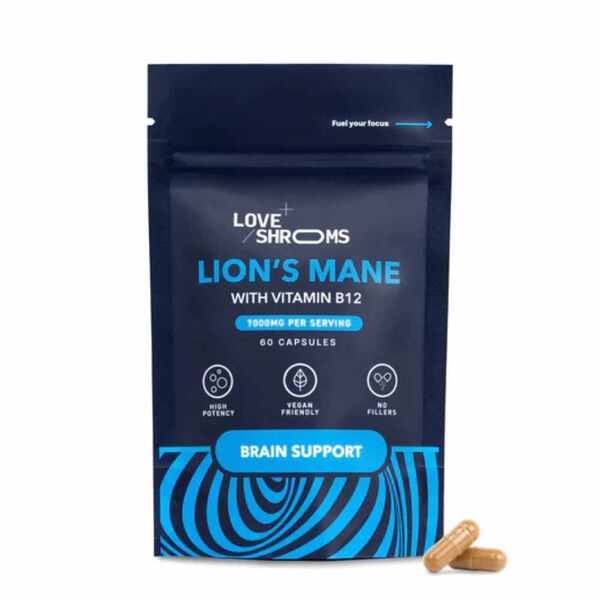 Love Shrooms Lion's Mane Capsules 60 capsules, UK version