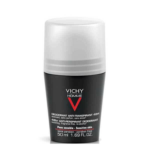 Vichy Homme 48Hr Deodorant Roll-On For Sensitive Skin 50Ml GOODS Superdrug