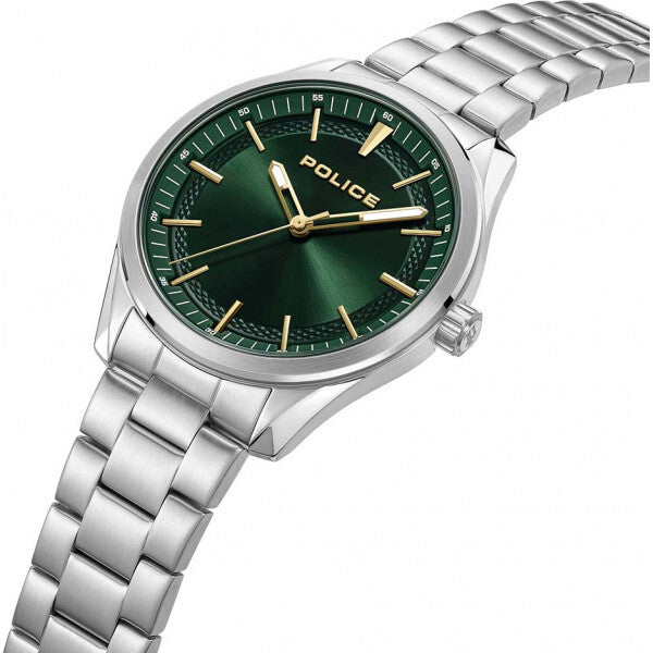 Police green grille men's watch, UK version
