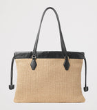 Jimmy Choo large raffia drawstring tote bag - British product