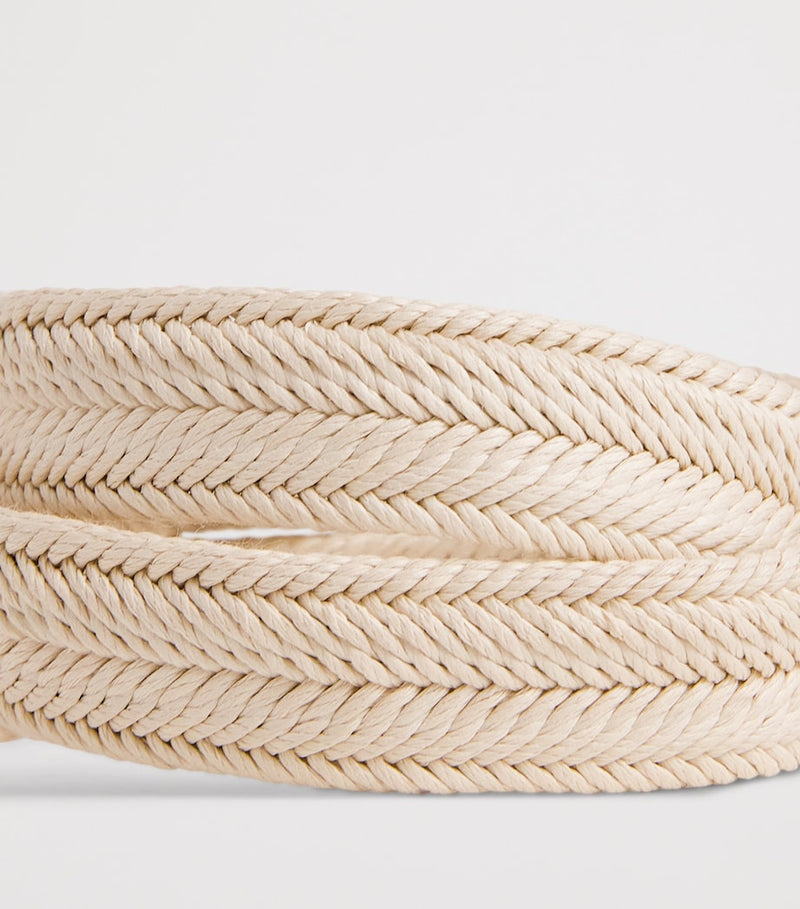 Eleventy cotton woven belt with gold-tone buckle - British product