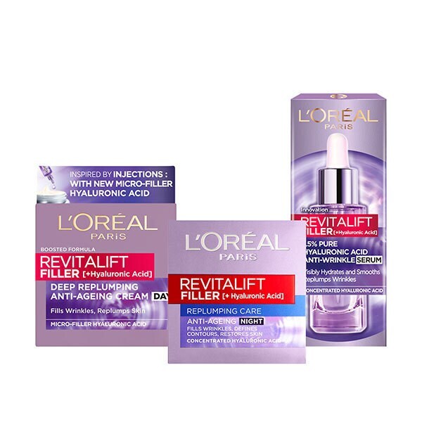 L'Oreal Revitalift Filler skincare bundle 3 pieces, UK version