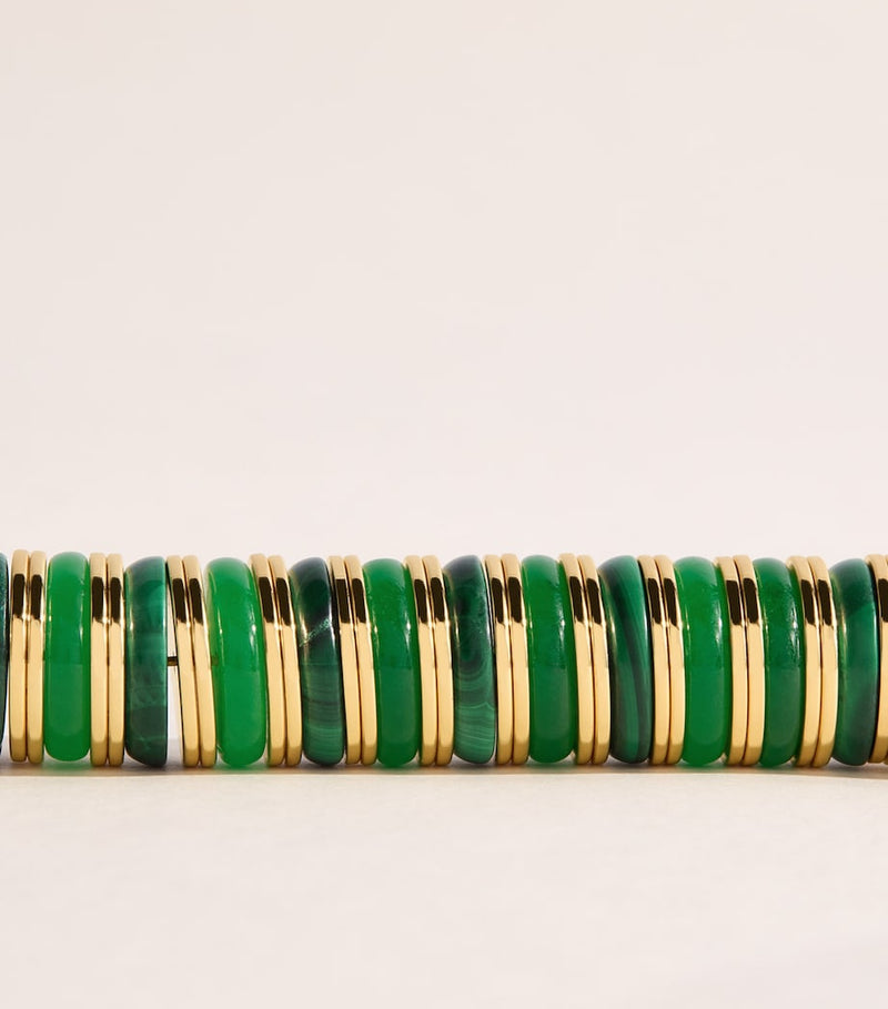 Eddie Borgo Lenox necklace jade malachite gold plated (British brand)