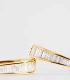 Anita Ko yellow gold and diamond hoop earrings - British product