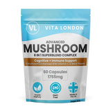 Vita London mushroom supplement 6-in-1 complex 60 capsules, UK version