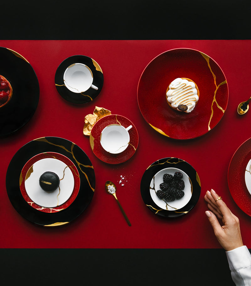 Bernardaud Kintsugi Rouge Empereur dessert plate 21cm - British product