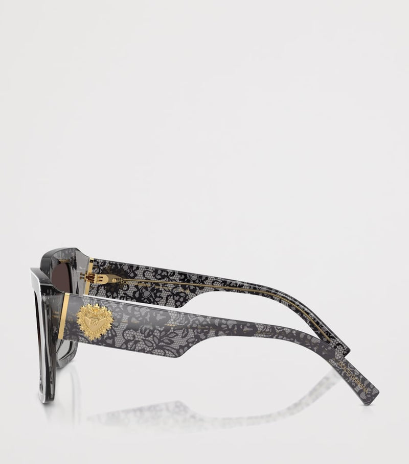 Dolce&Gabbana lace print square sunglasses, UK version