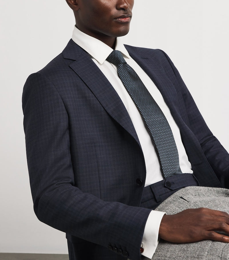 Giorgio Armani silk herringbone tie 7cm (British brand)