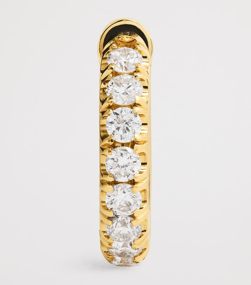 Spinelli Kilcollin single hoop earring yellow gold diamonds, UK version