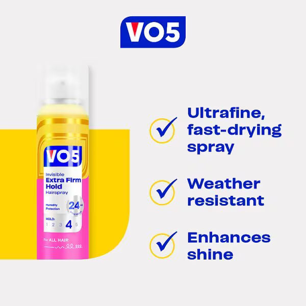 VO5 Extra Firm Hold Hairspray 400ml (British brand)