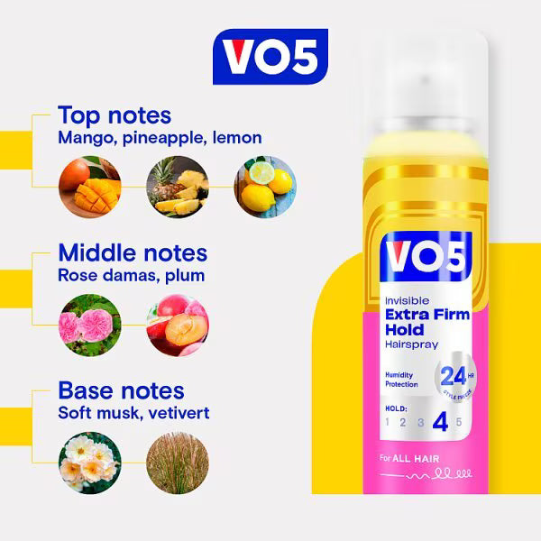 VO5 Extra Firm Hold Hairspray 400ml (British brand)
