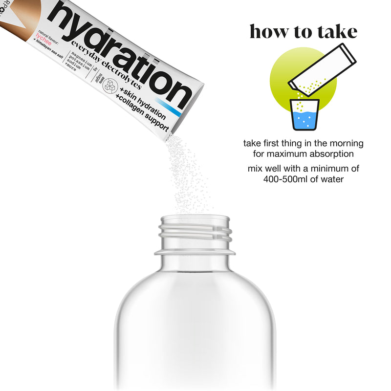 Starpowa hydration sachets lychee flavour 10 sachets, imported from the UK