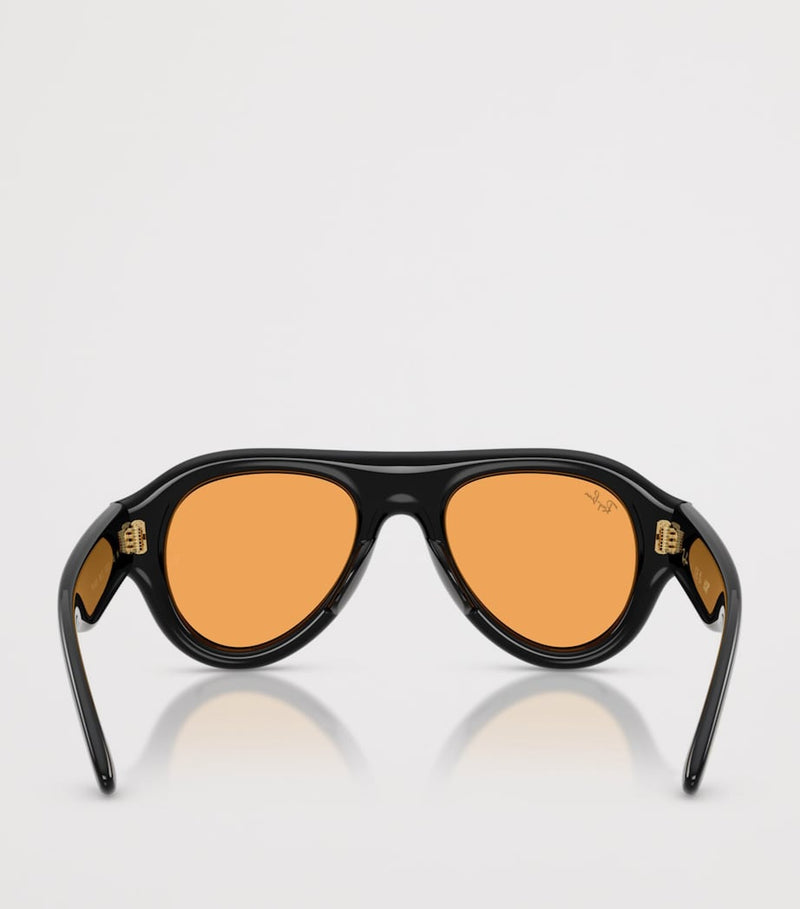Ray-Ban Aviator Puffer Sunglasses with acetate frame (British brand)