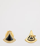 Bvlgari Divas' Dream yellow gold onyx diamond earrings, imported from the UK