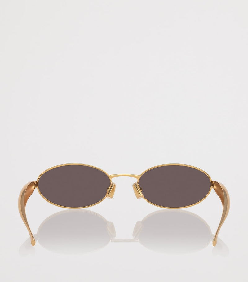 Bottega Veneta Oval Sardine Sunglasses, imported from the UK