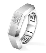 Harrods Messika Moderniste Medium White Gold and Diamond Ring (0.03ct)- Buy online at McGrocer