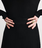 Suzanne Kalan Toi et Moi ring with emerald and diamonds in yellow gold, UK version