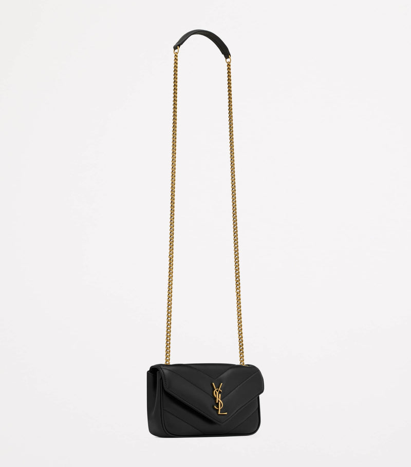 Saint Laurent Mini Loulou shoulder bag matelassé lambskin (British brand)