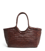 Harrods Dragon Diffusion Large Woven Leather Nantucket Tote Bag- Buy online at McGrocer