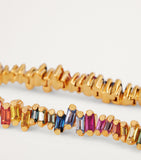 Suzanne Kalan Bold rose gold rainbow sapphire tennis bracelet 18cm (British brand)