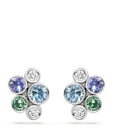 Harrods Boodles White Gold and Diamond Raindance Watercolour Cluster Stud Earrings 9mm- Buy online at McGrocer