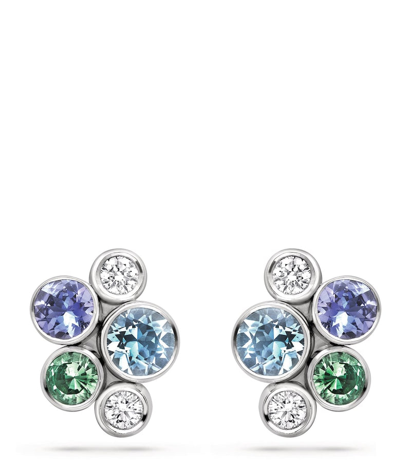 Boodles Raindance watercolour cluster stud earrings (British brand)