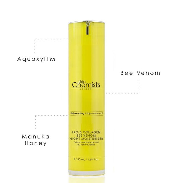 skinChemists Pro-5 Bee Venom night cream (British brand)