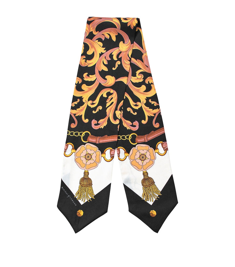 Aspinal of London silk signature scarf (British brand)