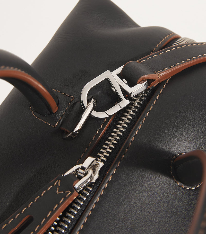 Max Mara leather satchel top-handle bag - British product