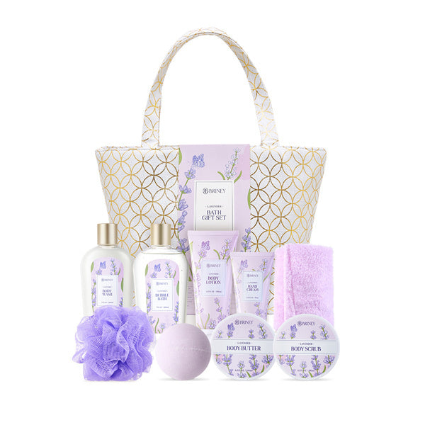 Livingandhome Lavender Spa Bath Gift Set 10pcs, UK version