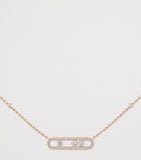 Messika necklace pink gold diamond pave 0.33ct (British brand)