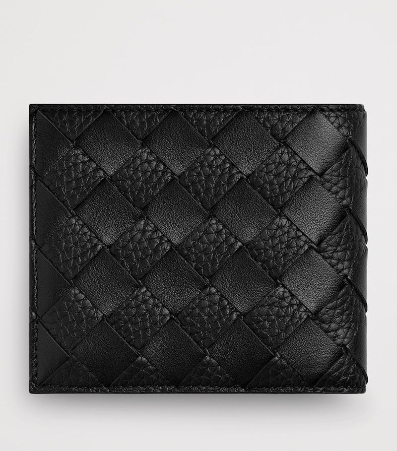 Bottega Veneta leather intrecciato bifold wallet, imported from the UK