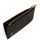 Saint Laurent croc-embossed monogram card holder, imported from the UK