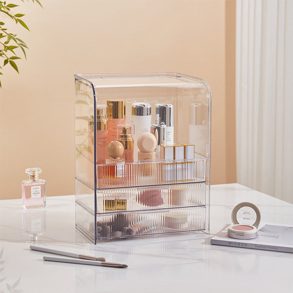 Livingandhome 3-Tier Transparent Cosmetic Organizer, UK version