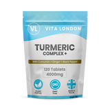 Holland & Barrett Vita London Turmeric + Ginger Curcumin Supplement 4000mg 120 Tablets- Buy online at McGrocer