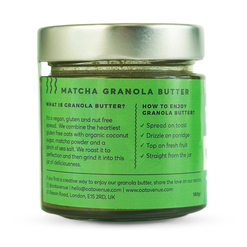 Oat Avenue matcha granola butter 180g (British brand)