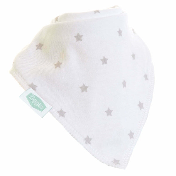 Ziggle Bandana Dribble Bib Grey Stars (British brand)