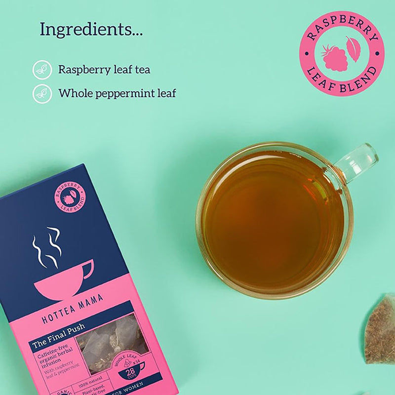 HotTea Mama Raspberry Leaf Peppermint Tea 14 Tea Bags, UK version