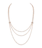 Messika pink gold diamond layered necklace 5.17ct (British brand)