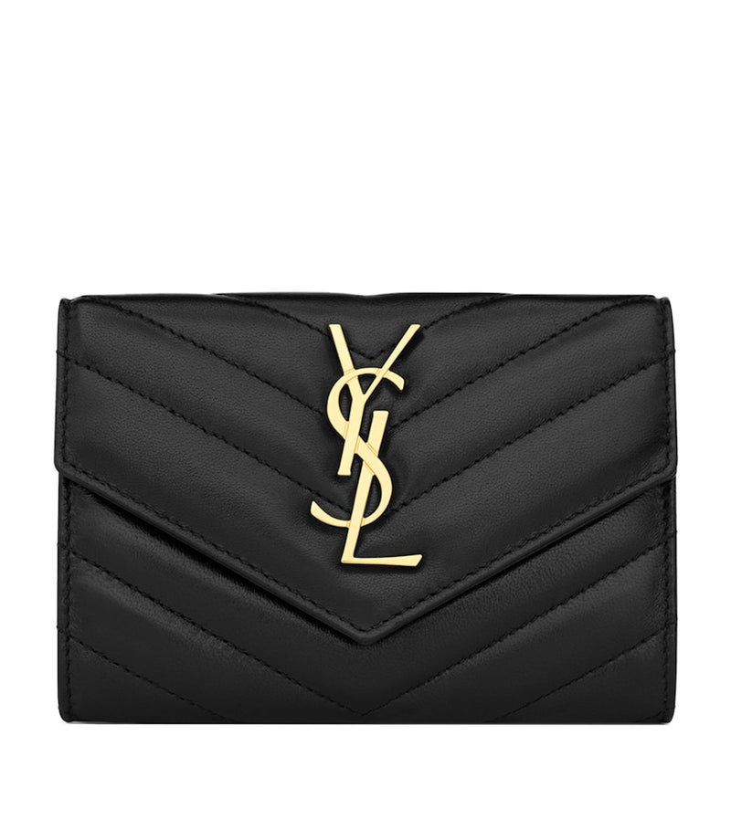 Saint Laurent small matelassé envelope wallet, imported from the UK