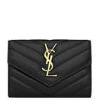 Saint Laurent small matelassé envelope wallet, imported from the UK