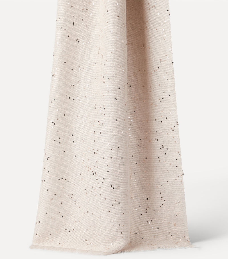 Brunello Cucinelli cashmere-silk embellished scarf (British brand)