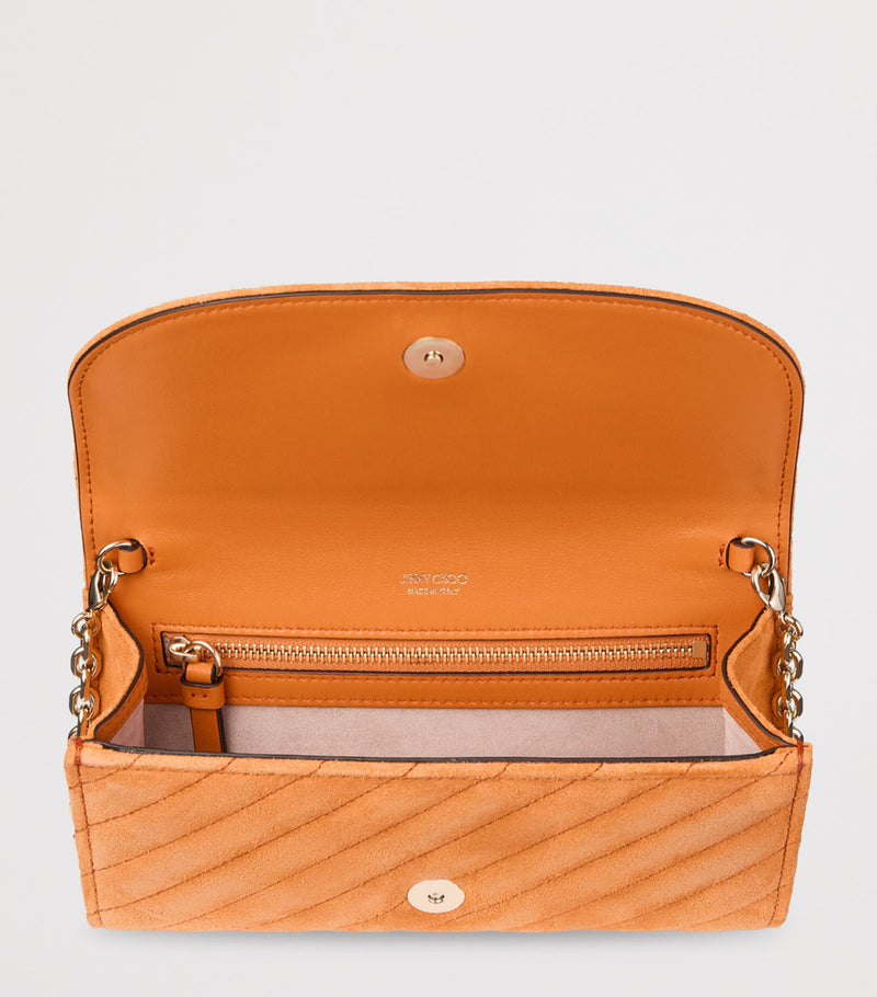 Jimmy Choo Curve quilted leather chain wallet - British product