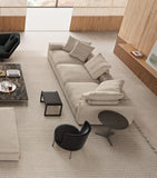 Flexform Feel Good swivelling armchair with down cushion, UK version